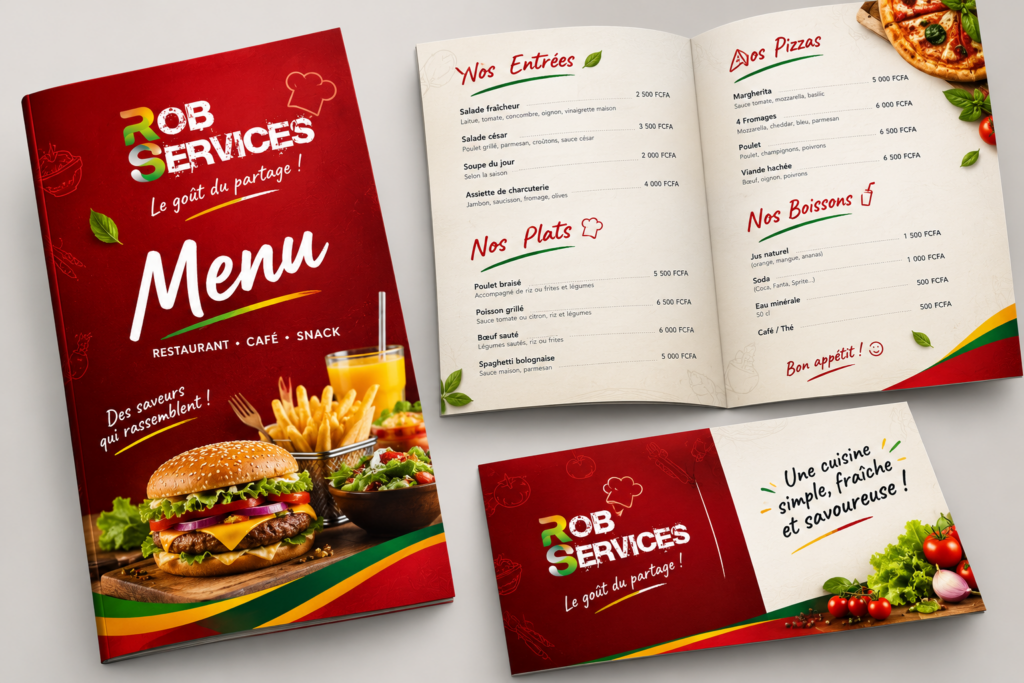 Carte de menu