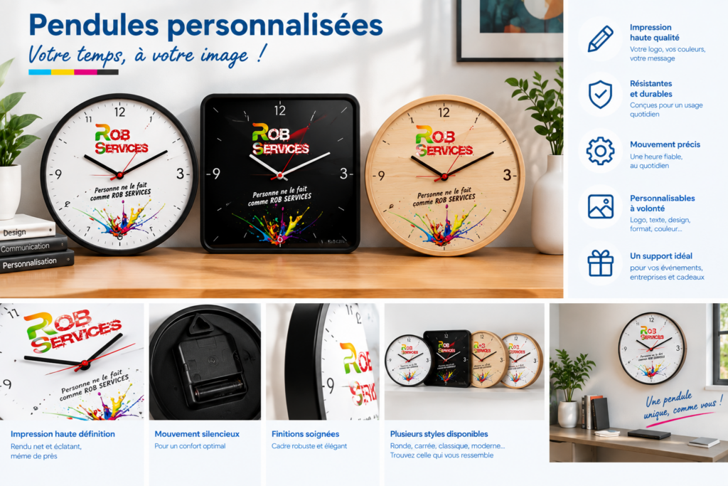 Pendules personnalisés