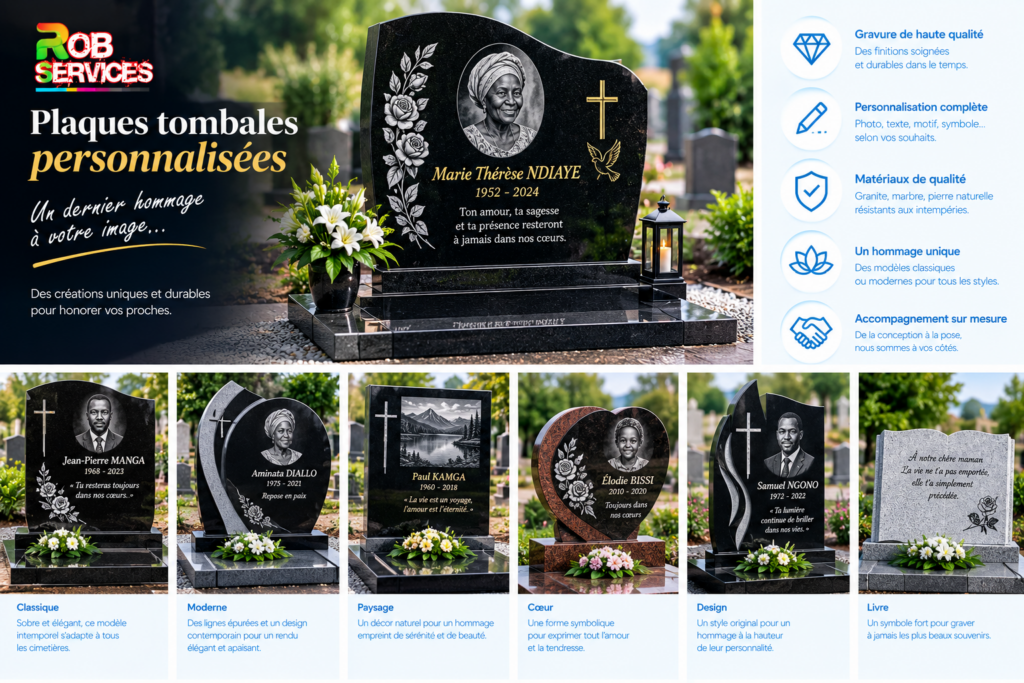 Plaques tombales personnalisés