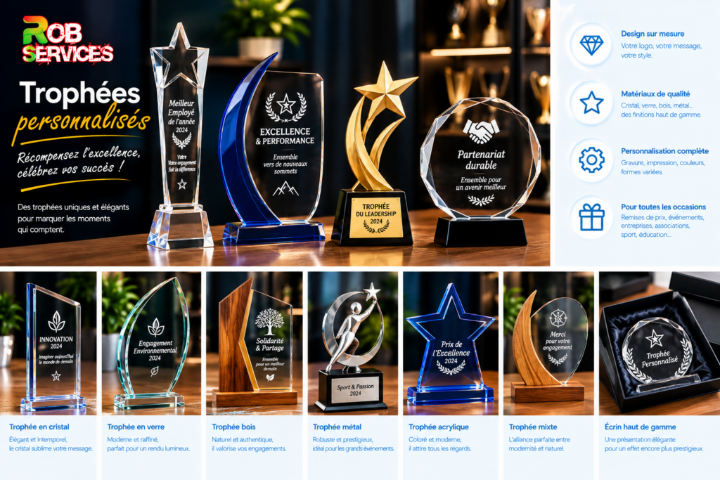 Trophées personnalisés